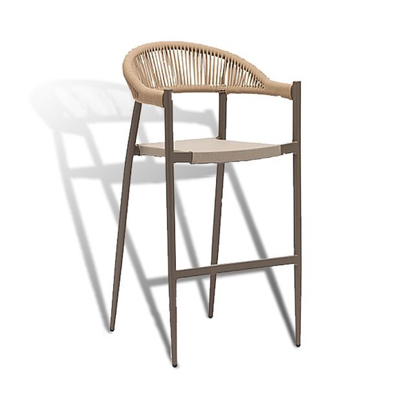 Großhandel Outdoor French Bistro Rope Dining Chair Auf Lager 【I can-20133】