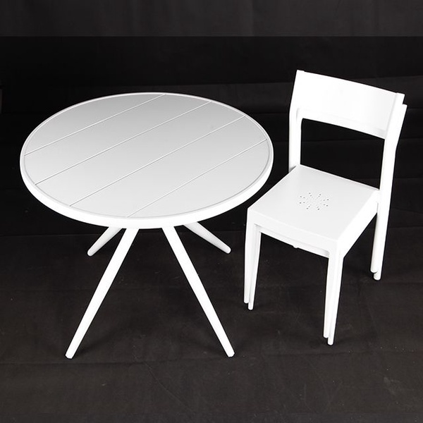 Esszimmermöbel Restaurant Runder Tisch aus Aluminium 【I can-30019】